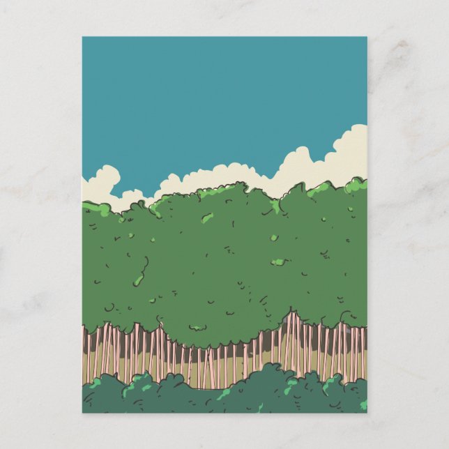 Baumreihe Postkarte (Vorderseite)