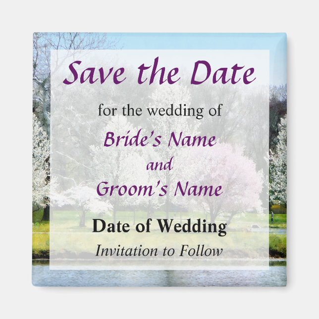 Baumreihe Save the Date Magnet (Vorne)