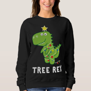 Baumrex. Animal Pun Funny Dinosaur Christmas Paja Sweatshirt