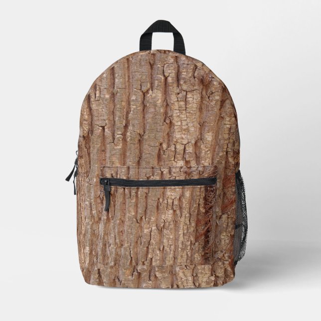 Baumrinde Bedruckter Rucksack (Vorderseite)