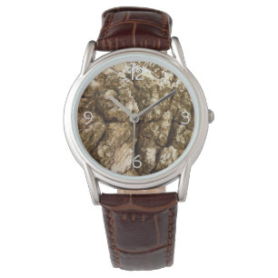 Baumrinde II Naturtexturierte Konstruktion Armbanduhr