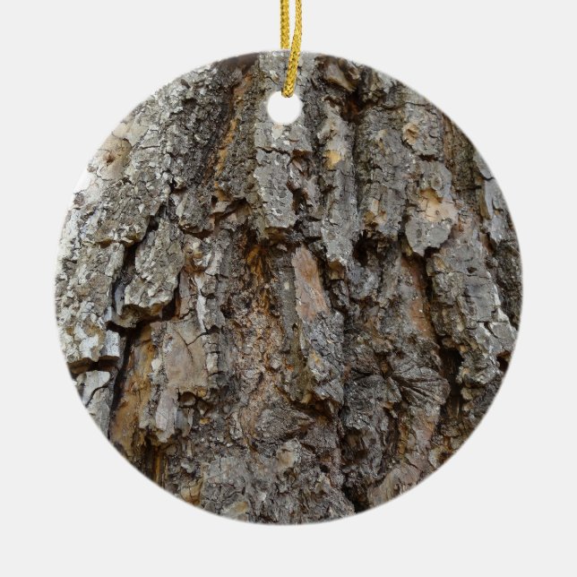 Baumrinde IV Abstrakte Natur Keramik Ornament (Vorne)