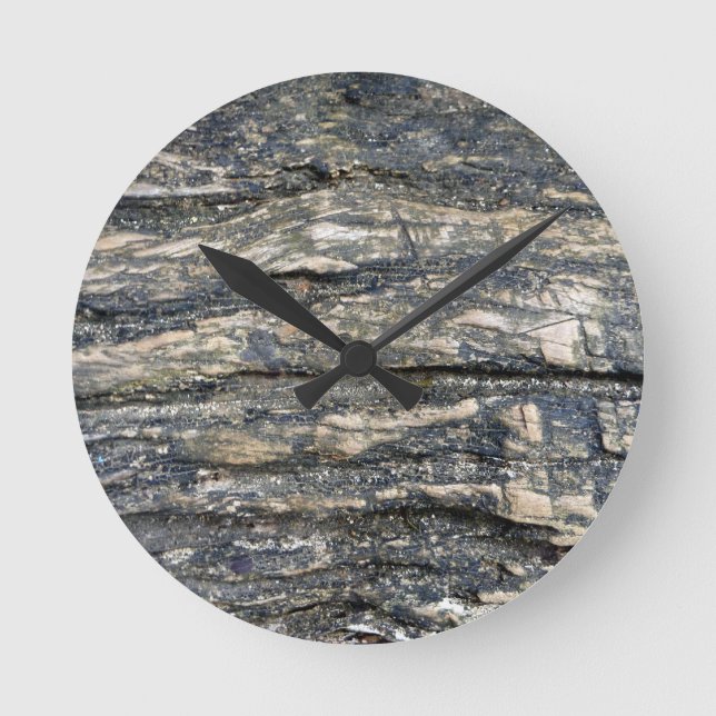 Baumrinde Runde Wanduhr (Vorderseite)