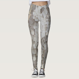 Baumrindenmuster klassischer runder Aufkleber Leggings