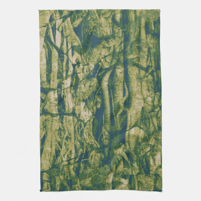 Baumrindetarnungsmuster Geschirrtuch (Vertikal)