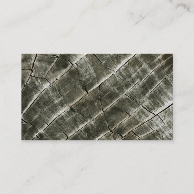 Baumring Holzkörner Textur Visitenkarte (Vorderseite)