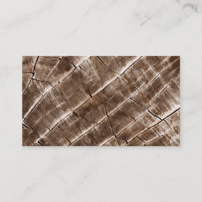 Baumring Holzkörner Textur Visitenkarte (Vorderseite)
