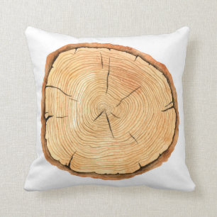 Baumringe. Aquarellbild. Handschrift Kissen