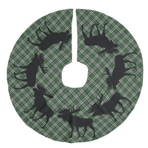 Baumrock Weihnachtskap bretonische Tartanelche Leinenimitat Weihnachtsbaumdecke