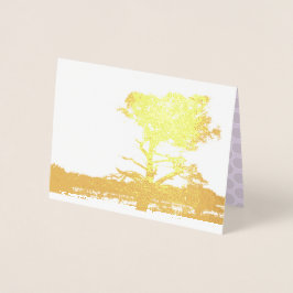 Baumschatten im Wald Folienkarte