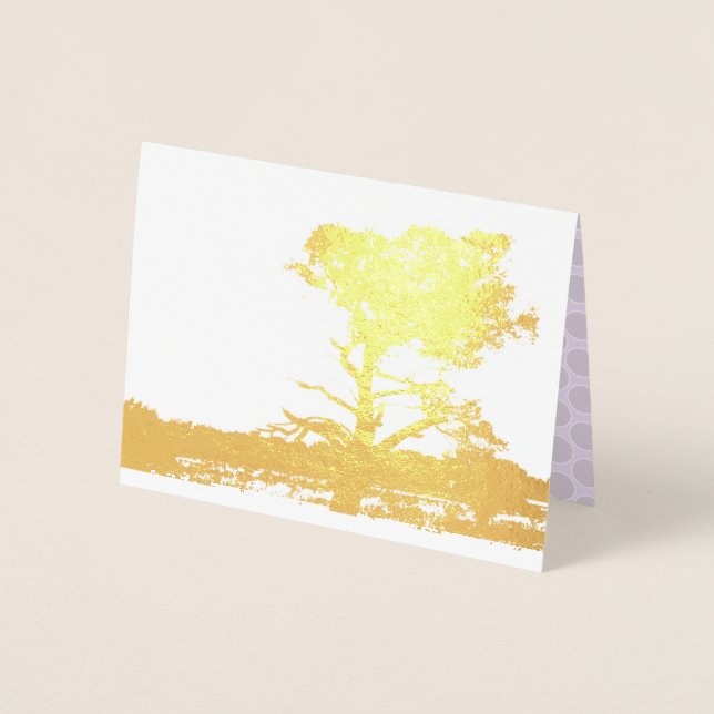 Baumschatten im Wald Folienkarte (Vorderseite)