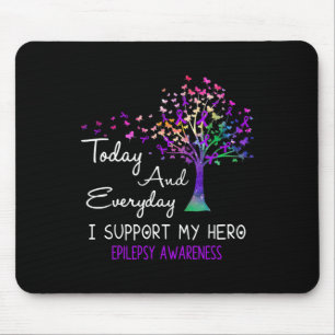 Baumschleife Ich unterstütze meinen Helden Epileps Mousepad