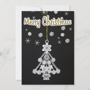 Baumschmuck & Schneeflocken Einladung