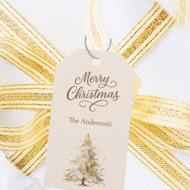 Baumschneecreme mocha Weihnachten Geschenkanhänger (Von Creator hochgeladen)