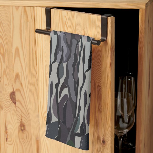 Baumstamm-Hintergrundmuster Geschirrtuch (Drittel gefaltet)