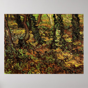 Baumstämme mit Efeu von Vincent van Gogh Poster