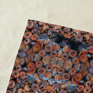Baumstammstapel Muster Fotografie Strandtuch