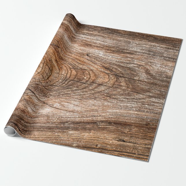 Baumstruktur Rohholz Geschenkpapier (Ungerollt)