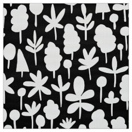 Baumstruktur und Blattform Muster 051017 - Wt on B Stoff