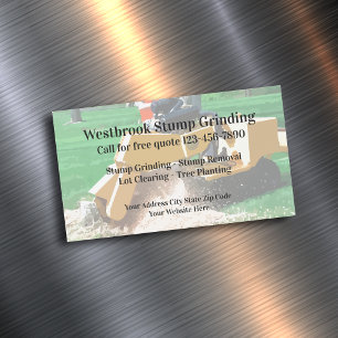 Baumstumpffräsen und Baumfällung  Magnetische Visitenkarte