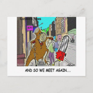 Baumumarmender Rick London Cartoon Lustige Geschen Postkarte