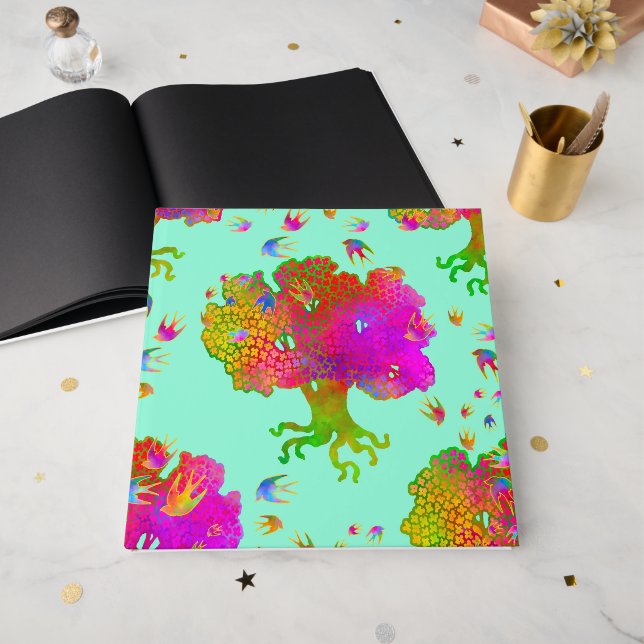 Baumvögel Twilight Gästebuch (Vorderseite offen)