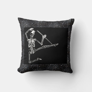 Baumwoll-Kissen, 16" x 16" TANZSKELETON Kissen
