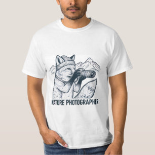 Baumwoll-T-Shirt mit Fuchs-Naturfotograf T-Shirt