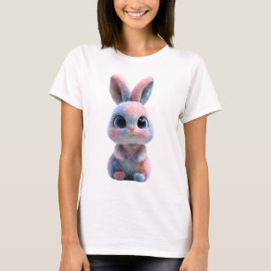 Baumwoll Zucker Pastell Fluffige Fantasie Hase Fra T-Shirt