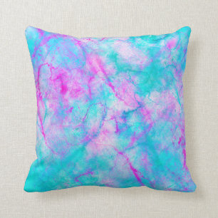 Baumwoll Zucker Rosa & Blau Wasserfarben-Waschfärb Kissen