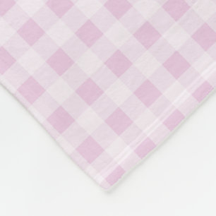 Baumwoll Zuckerwatte Pink Gingham Fleecedecke