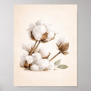 Baumwoll-Zweig-Wandkunst   Minimalistische neutral Poster