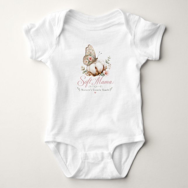 Baumwollblüten-Design Baby Strampler (Vorderseite)