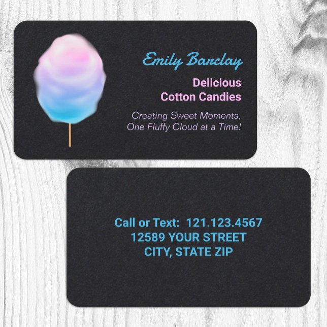 Baumwollbonbon Premium Visitenkarte (Cotton Candy Premium Business Cards)