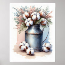 Baumwolle Bouquet in einer Milch 8