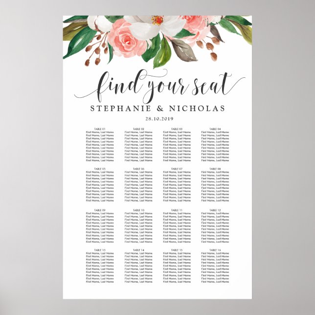 Baumwolle Rose Aquarellblumen Poster (Vorne)