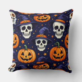 Baumwolle Schädel und Pumpkin Kissen