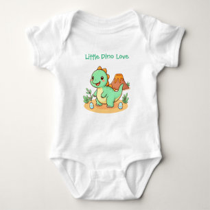 Baumwolle Trendiger Dinosaurier Spaß Baby Strampler