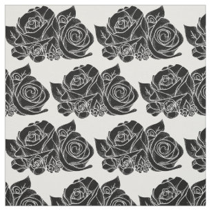 Baumwollgewebe aus schwarzen Rose Stoff