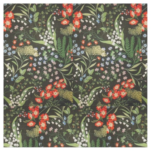 Baumwollgewebe mit Blumenmuster Stoff (Nahaufnahme)