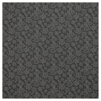 Baumwollgewebeschwarzgraue Blumengewohnheit Stoff