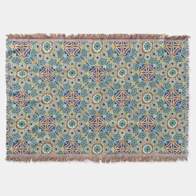 Baumwollkronenpfanne mit Randnuss, Medallion-Desig Decke (Vorderseite)