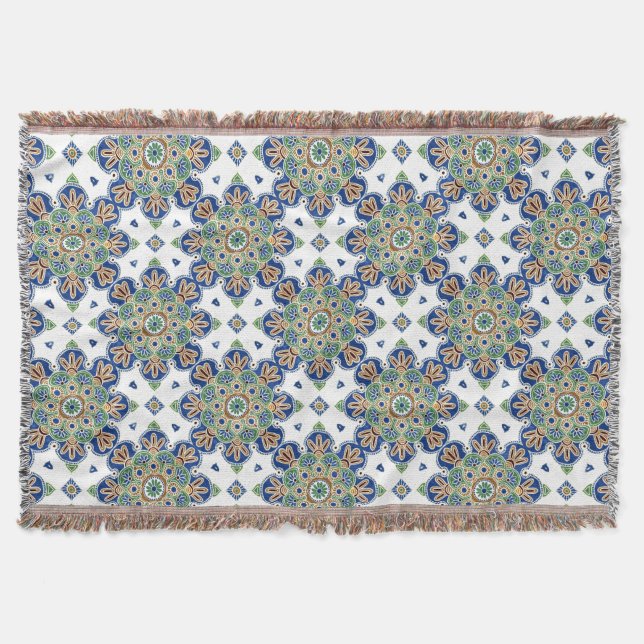 Baumwollkronenpfanne mit Randnuss, Medallion-Desig Decke (Vorderseite)
