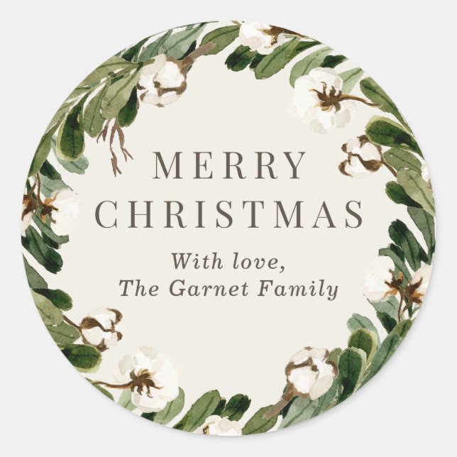 Baumwollweste Runder Aufkleber (Vorderseite)