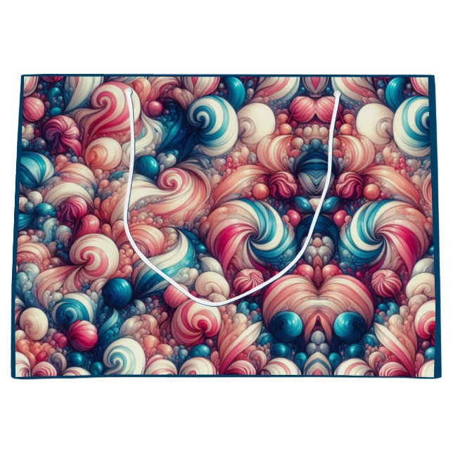 Baumwollzucker-Bubble-Gum Große Geschenktüte (Vorderseite)
