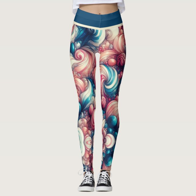 Baumwollzucker-Bubble-Gum Leggings (Vorderseite)