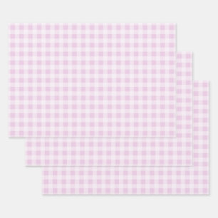 Baumwollzucker-Gingham-Geschenkpapierbögen Geschenkpapier Set