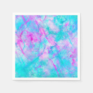 Baumwollzucker-Pink & Blau Wasserfarben-Waschfärbu Serviette