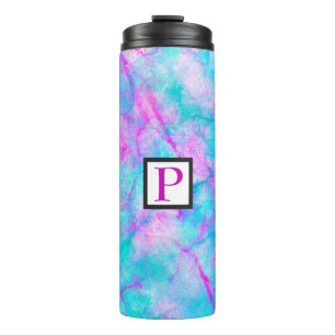 Baumwollzucker Rosa & Blau Wasserfarbe Wasch Fleck Thermosbecher