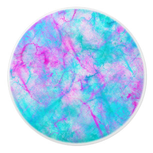 Baumwollzucker Rosa & Blau Wasserfarben-Waschfärbu Keramikknauf